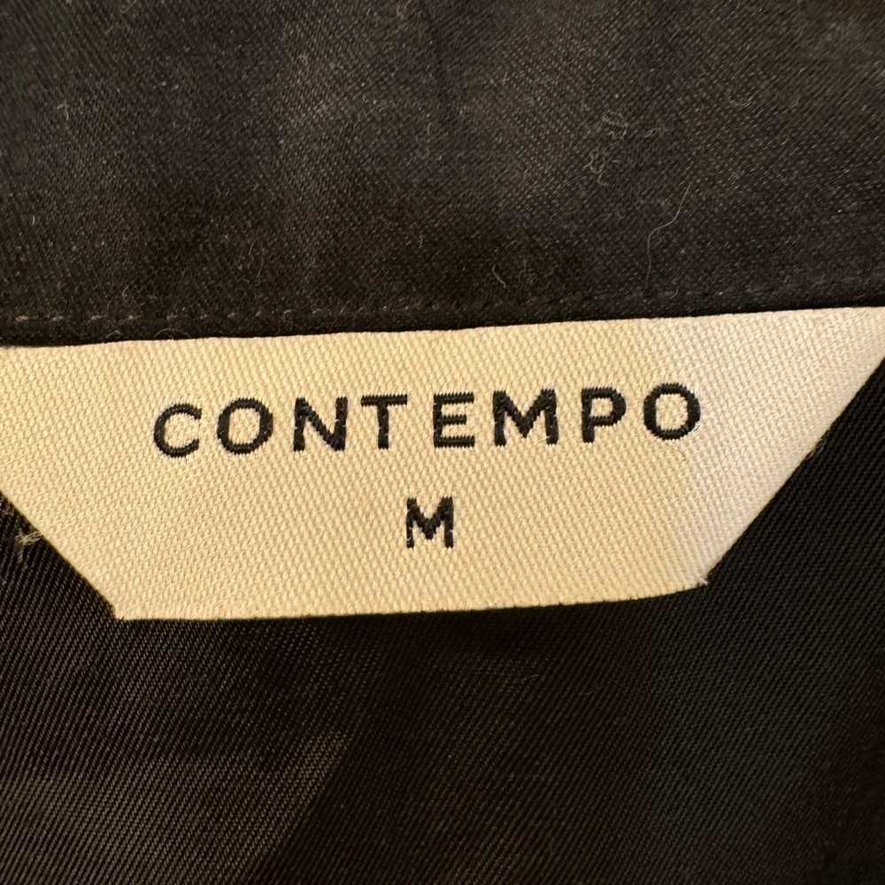 CONTEMPO Black Double-Breasted Women's Jacket, sz M - Picture 2 of 5